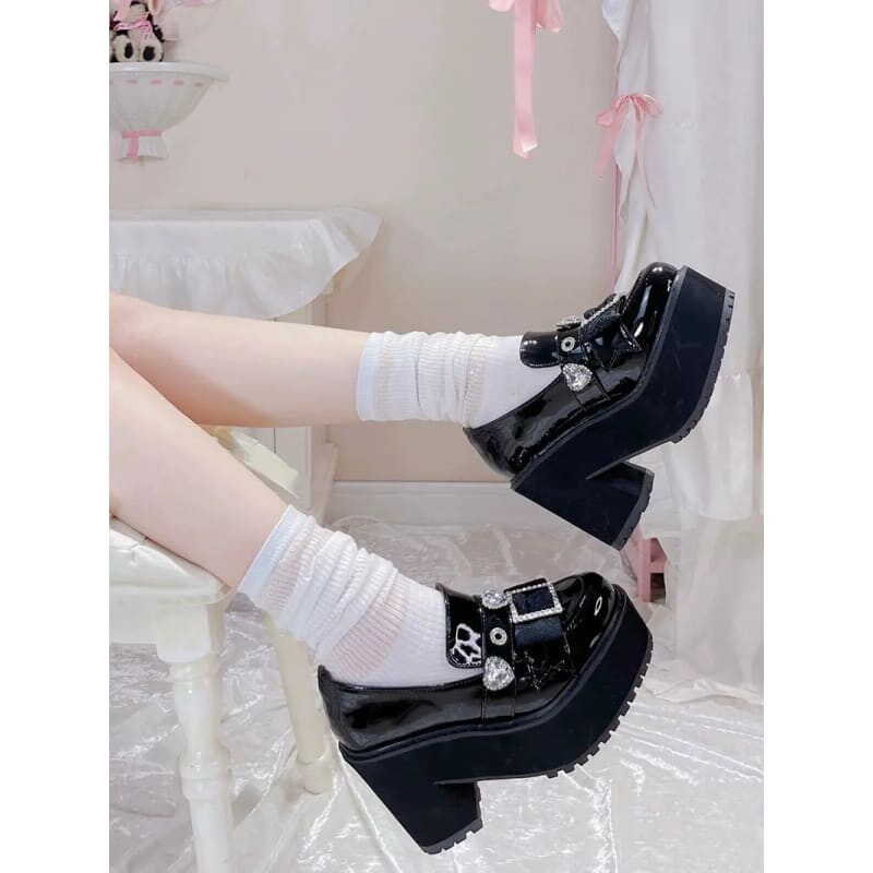 Kawaii Aesthetic Y2K Cute Fairy Bling Bling Witchy Heels ON1419 MK Kawaii Store