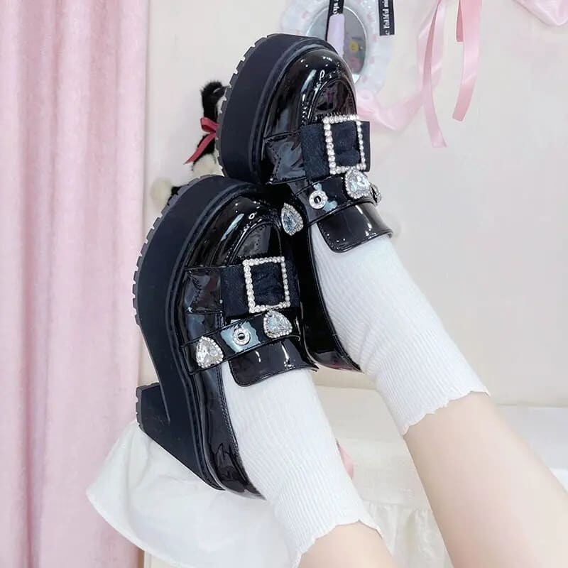 Kawaii Aesthetic Y2K Cute Fairy Bling Bling Witchy Heels ON1419 MK Kawaii Store