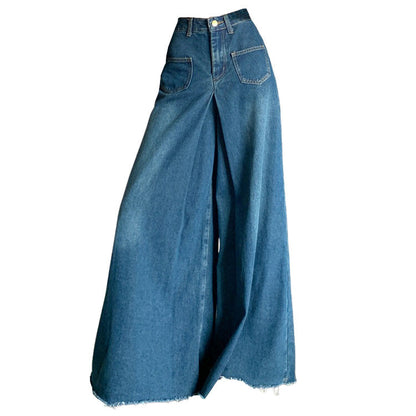 Blue Denim Flare Jeans Boogzel Clothing