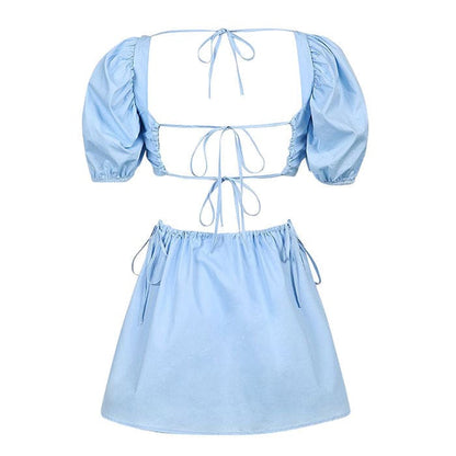 Blue Princess Strap - on Dress - Dresses