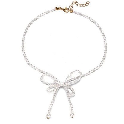 Bow Pearl Choker SpreePicky