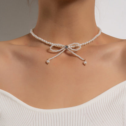 Bow Pearl Choker SpreePicky