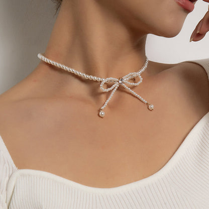 Bow Pearl Choker SpreePicky