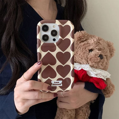 Brown Heart Phone Case - IPhone Case