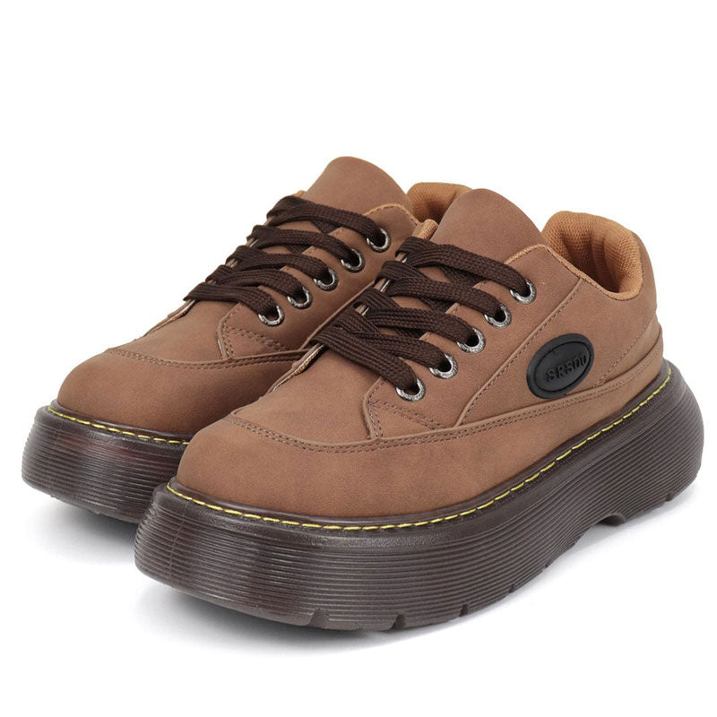 Brown Aesthetic Platform Oxford Shoes Boogzel Clothing