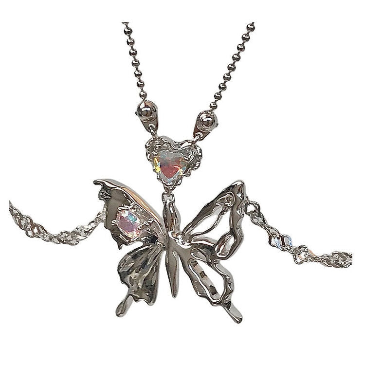 Trendy Butterfly Necklace SpreePicky