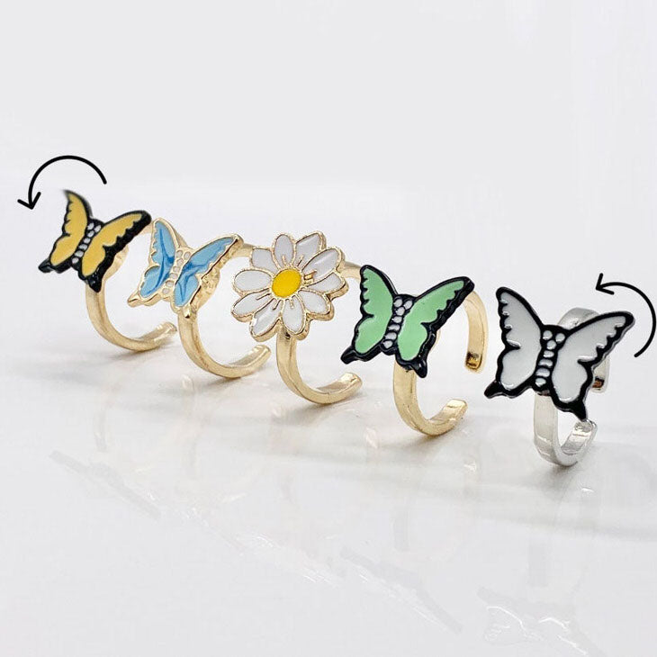 Cute Butterfly Opening Ring SpreePicky