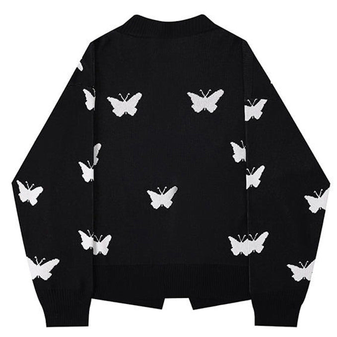 Butterfly Black Cardigan Boogzel Clothing