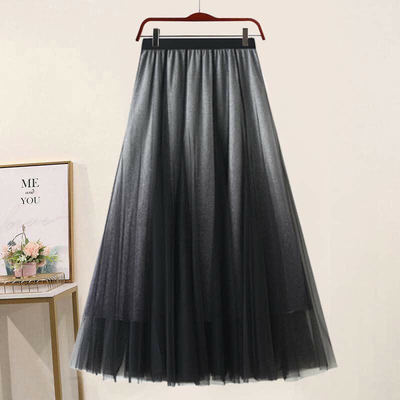 Blossom Decor Sweater Tulle Skirt modakawa