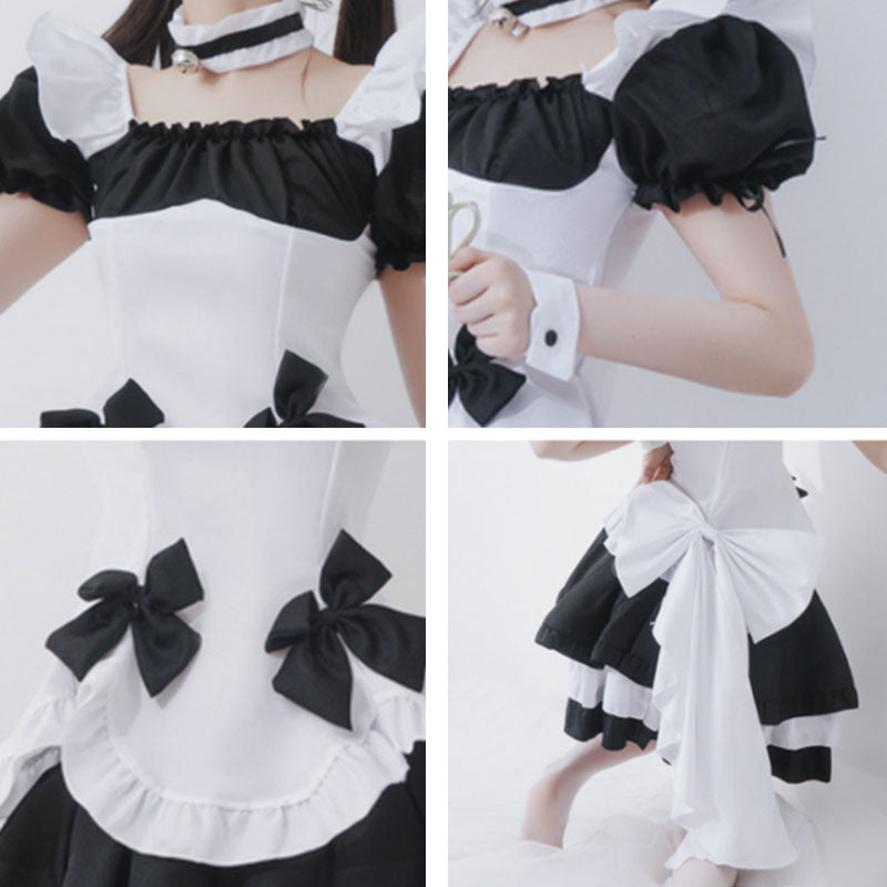 Princess Maid Bow Tie Costume Top Skirt Set Modakawa