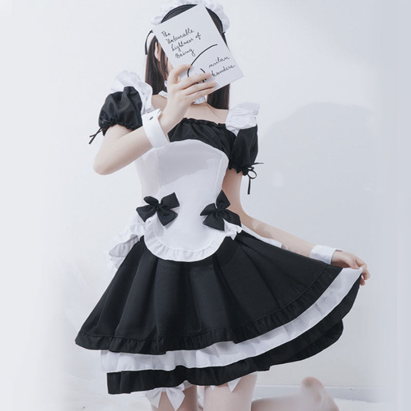 Princess Maid Bow Tie Costume Top Skirt Set Modakawa