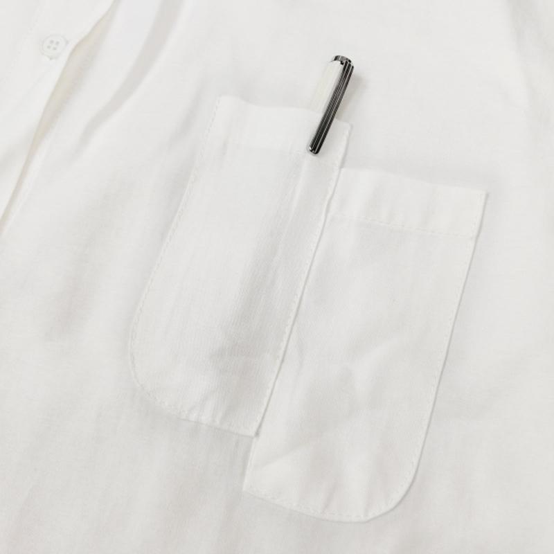 Pure Color Irregular Pocket Shirt Modakawa