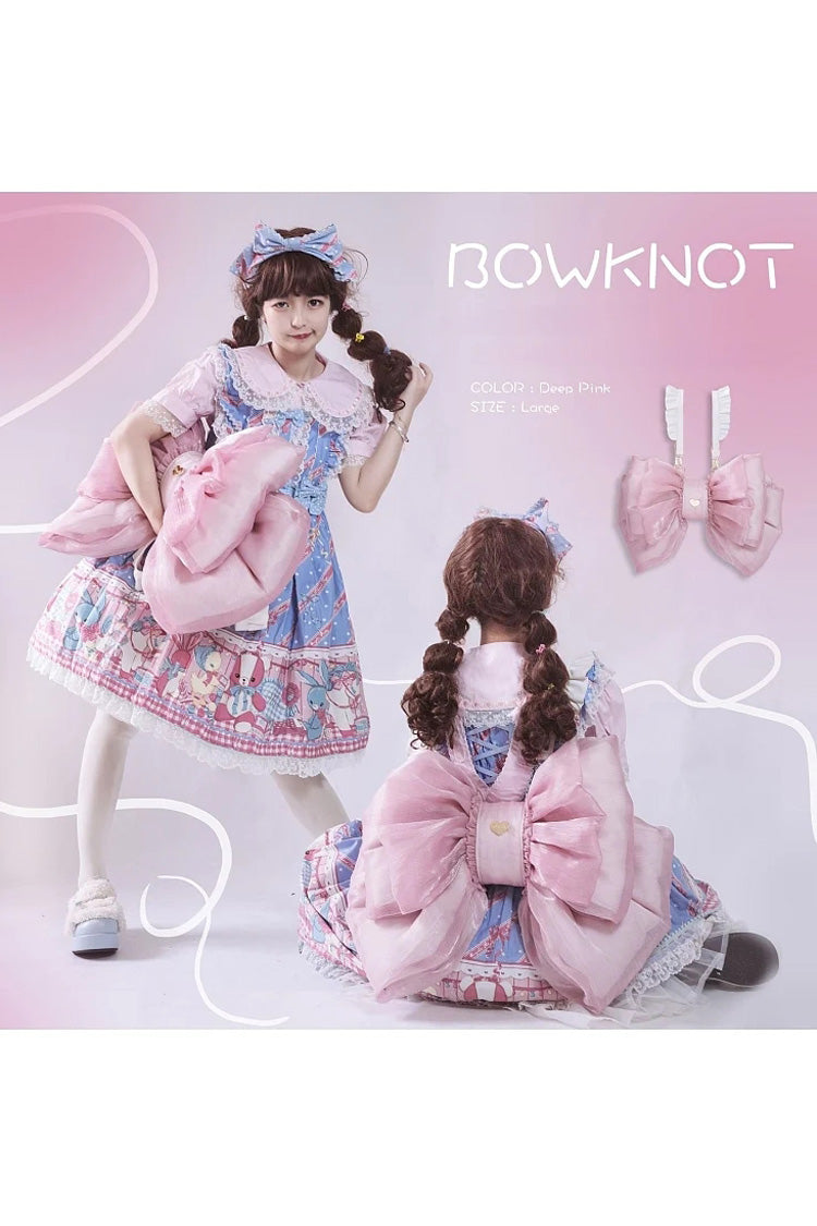 Big Pink Bowknot Lolita Backpack SpreePicky