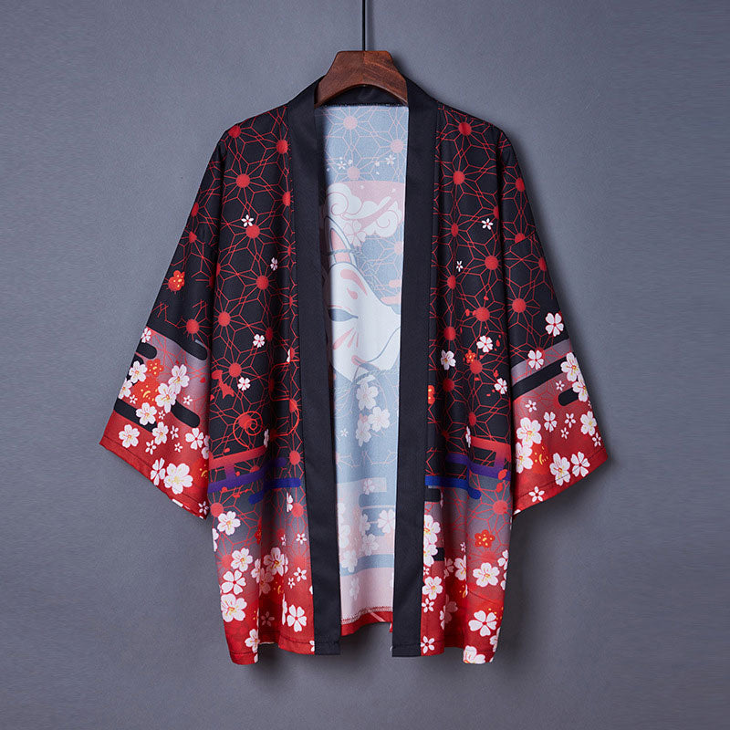 Vintage Anime Sakura Kimono Outerwear Sun Protective Modakawa