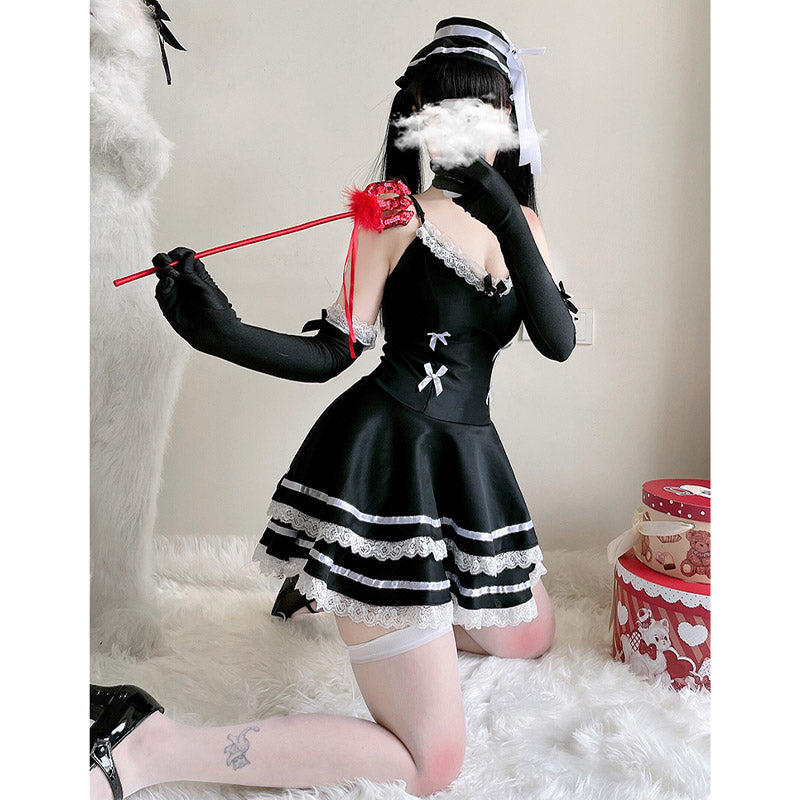 Y2K Gothic Lace Up Bow Lolita Dress modakawa