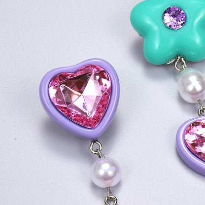 Candy Heart Drop Earrings - earrings