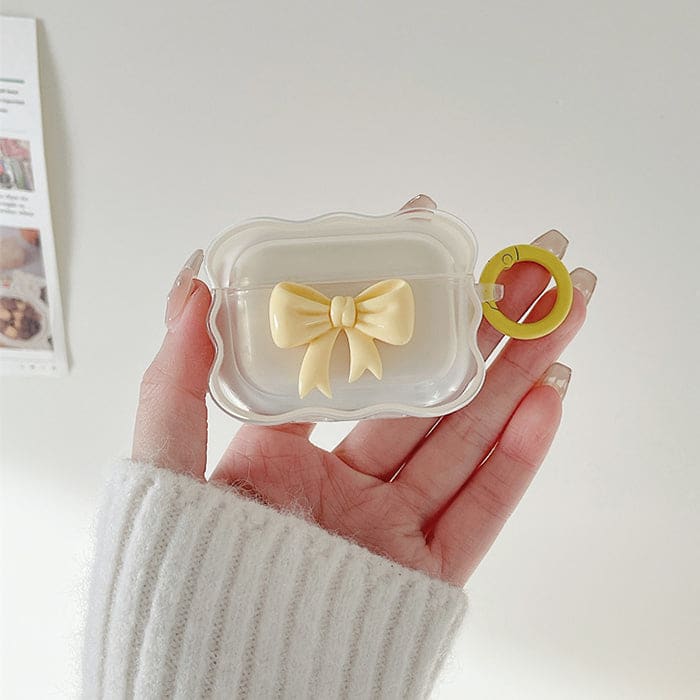 Candy Wave Bow AirPods Case - Airpods 1/2 / Yellow