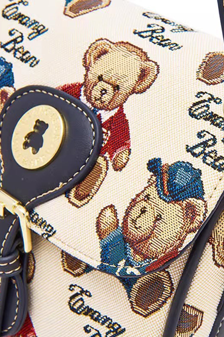 Cartoon Bear Print Crossbody Bag SpreePicky