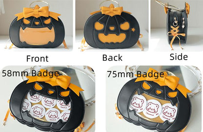 Halloween Black Pumpkin with Bow Tote Bag mySite