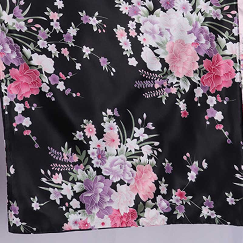 Cosplay Flower Print Bowknot Kimono Costume modakawa