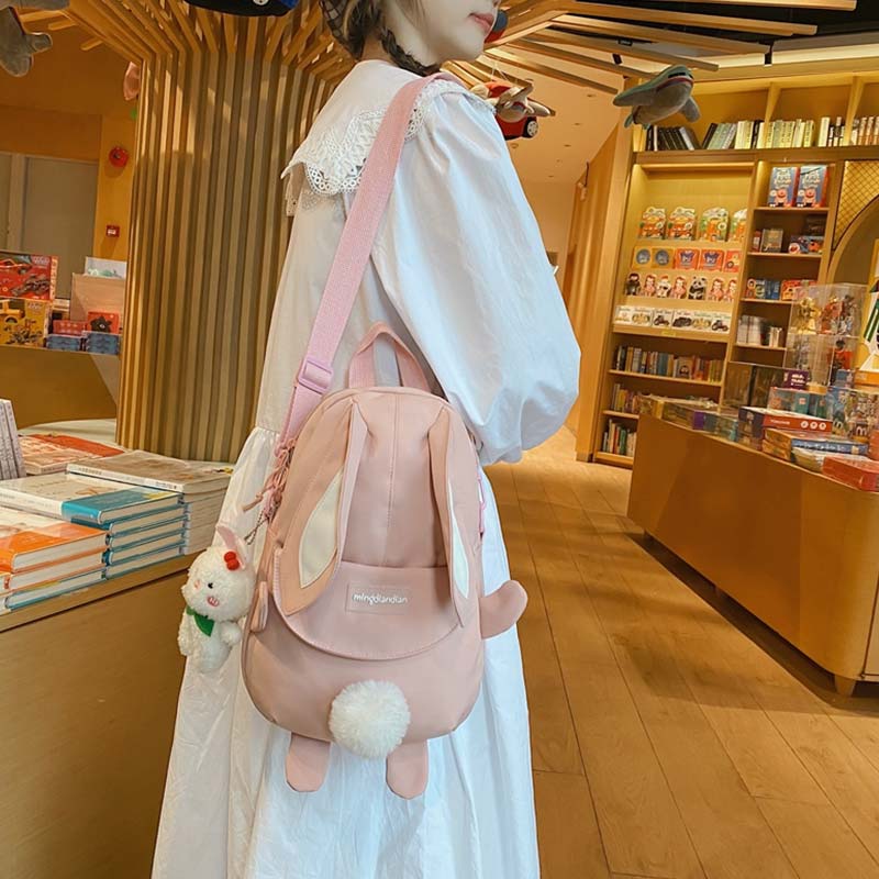 Cute Cartoon Bunny Ears Backpack modakawa