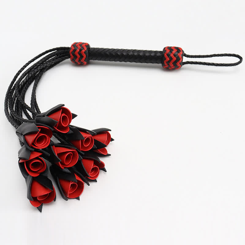 Red Maid Cosplay Leather Rose Whip modakawa