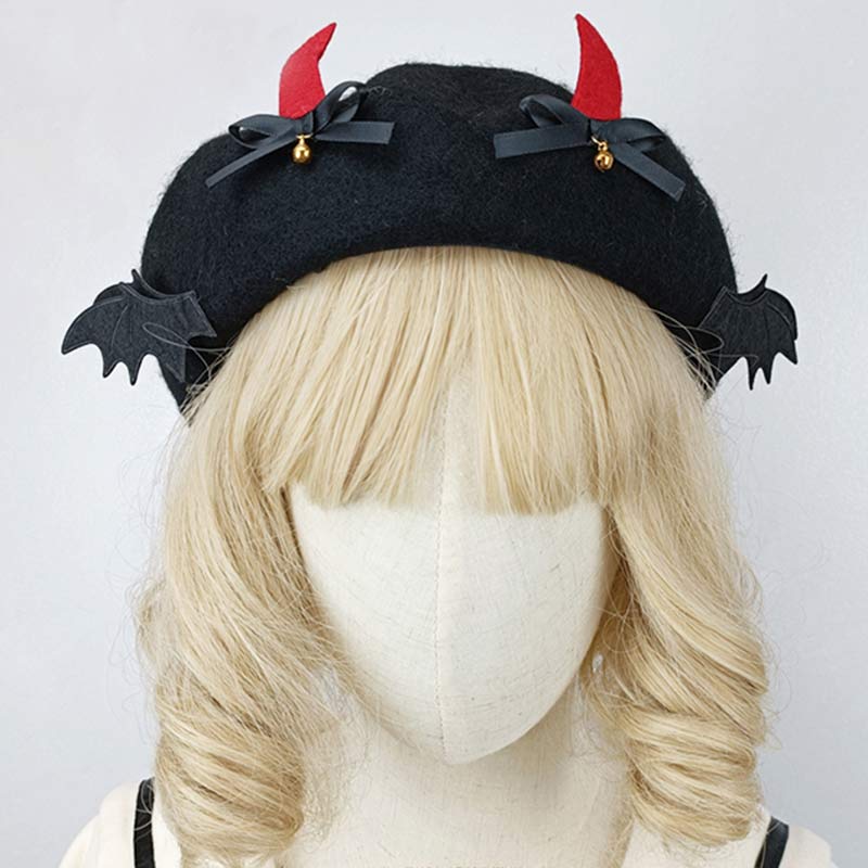 Chic Bat Wings Lolita Beret modakawa