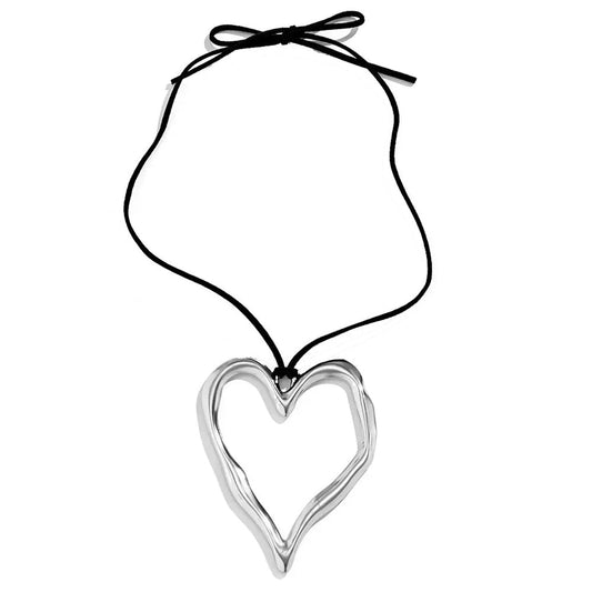 Chunky Big Heart Necklace Boogzel Clothing