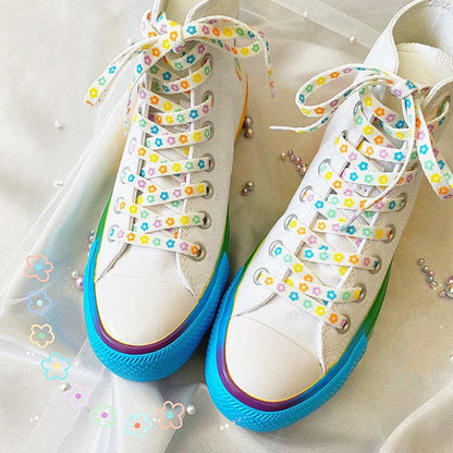 Color Floral Shoe Laces - Laces