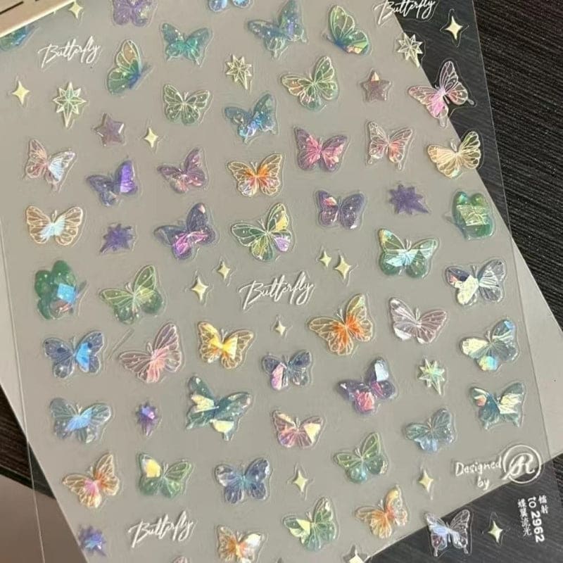 Colorful Butterfly Fairy Nail Sticker - Kimi MK Kawaii Store