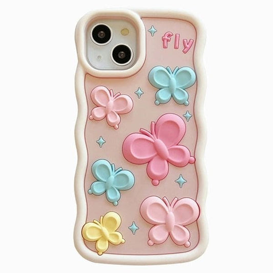 Colorful Butterfly Phone Case - iPhone 11 / Pink - IPhone