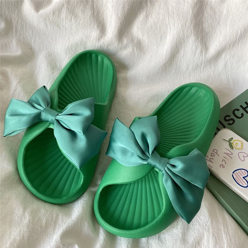 Comfort Bow Foam Slippers - Slippers