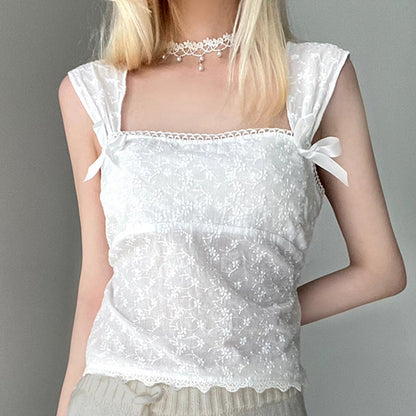 Chic White Lace Top SpreePicky