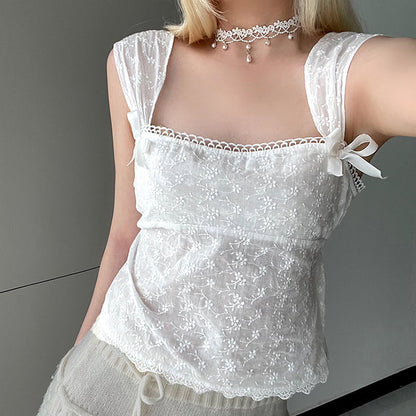 Chic White Lace Top SpreePicky