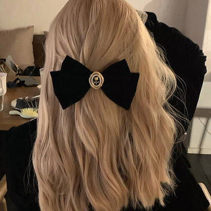 Coquette Black Velvet Hair Bow Boogzel Clothing