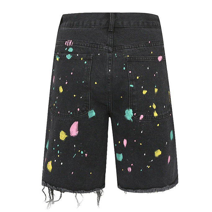 Cartoon Flower Denim Shorts Boogzel Clothing