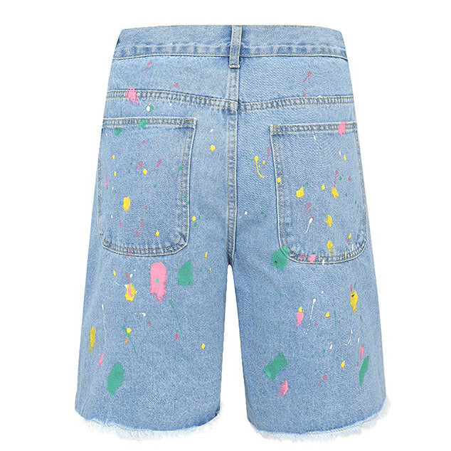 Cartoon Flower Denim Shorts Boogzel Clothing