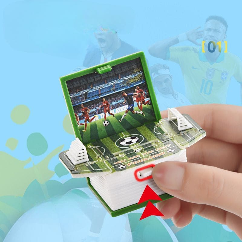 Cute 3D Pop-up Book Folding Pendant - Green football (boxed)