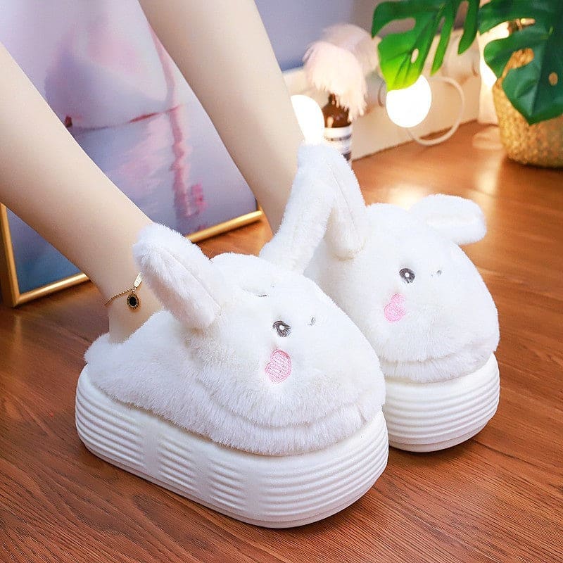 Cute Bunny Warm and Cute Slippers ON890 - White / 36/37 -