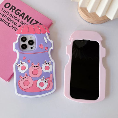 Cute Cartoon Drink Bottle Rabbit Phone Case