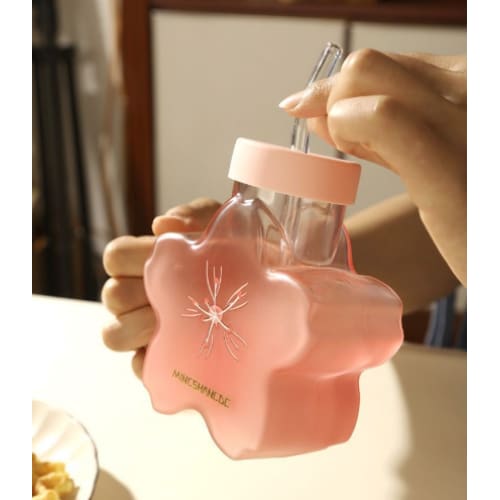 Cute Sakura Pink Cherry Blossom Water Bottle ON1092 MK Kawaii Store