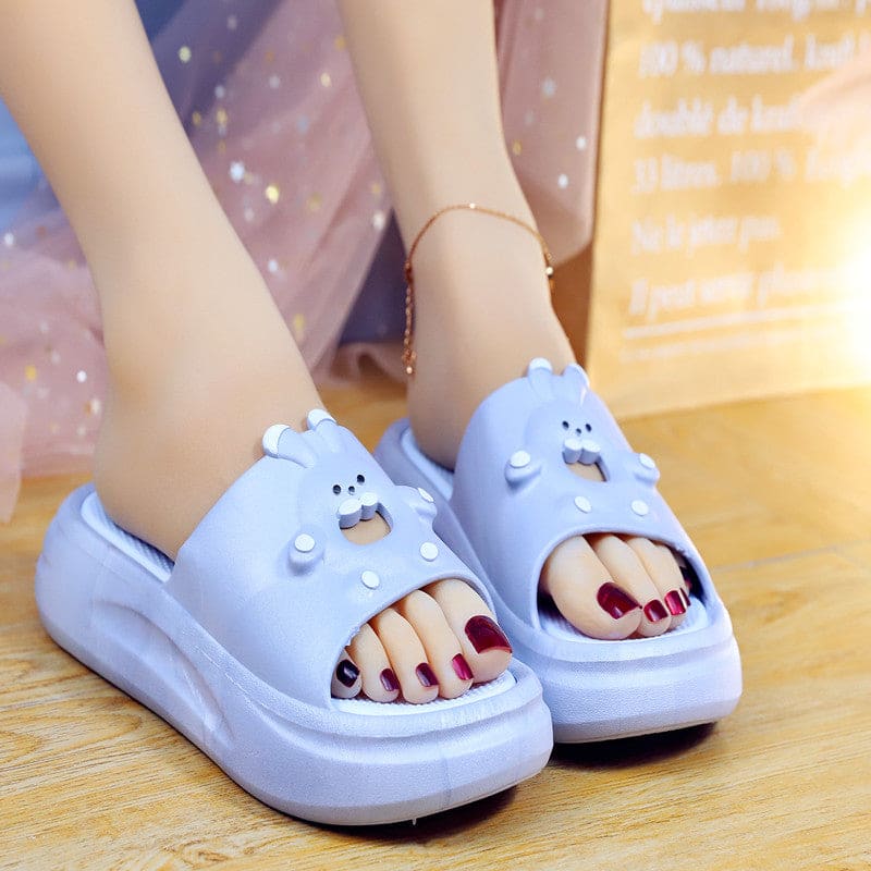 Cute Six Colors Home Wear Slipper Bunny Sandals ON874 - Blue