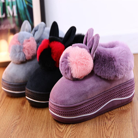 Cute Soft Bunny Warm Pastel Slippers ON891 - slippers