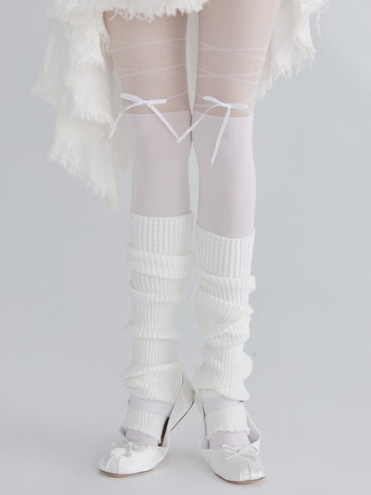 Lace Ribbon Bow Lolita Tights SpreePicky