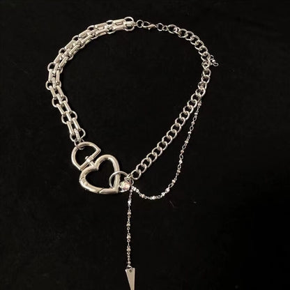 Y2K Heart Chain Necklace SpreePicky