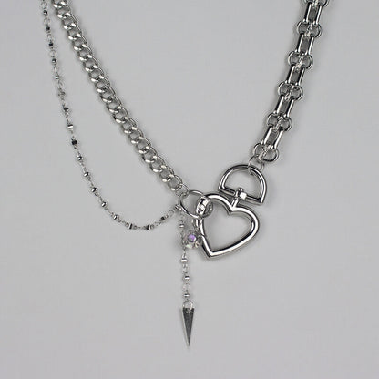 Y2K Heart Chain Necklace SpreePicky