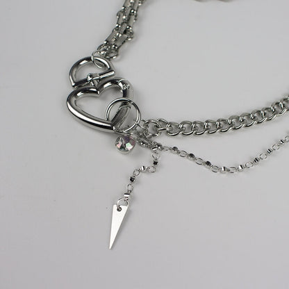 Y2K Heart Chain Necklace SpreePicky