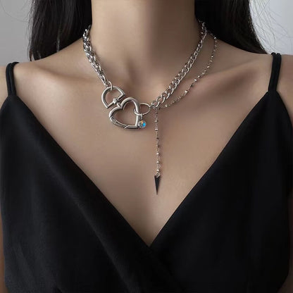 Y2K Heart Chain Necklace SpreePicky