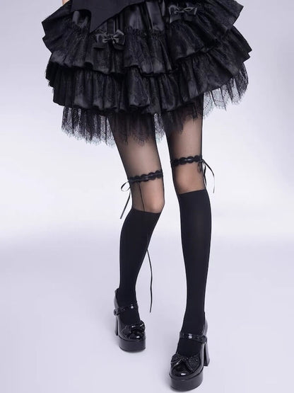 Sweet Lolita Ribbon Tights SpreePicky