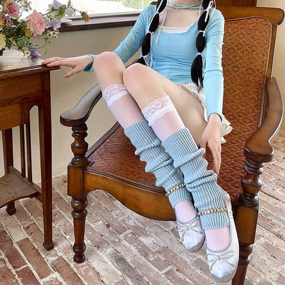 Sweet Knit Long Leg Warmers SpreePicky